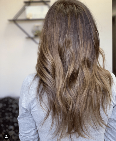 Balayage on light brunette